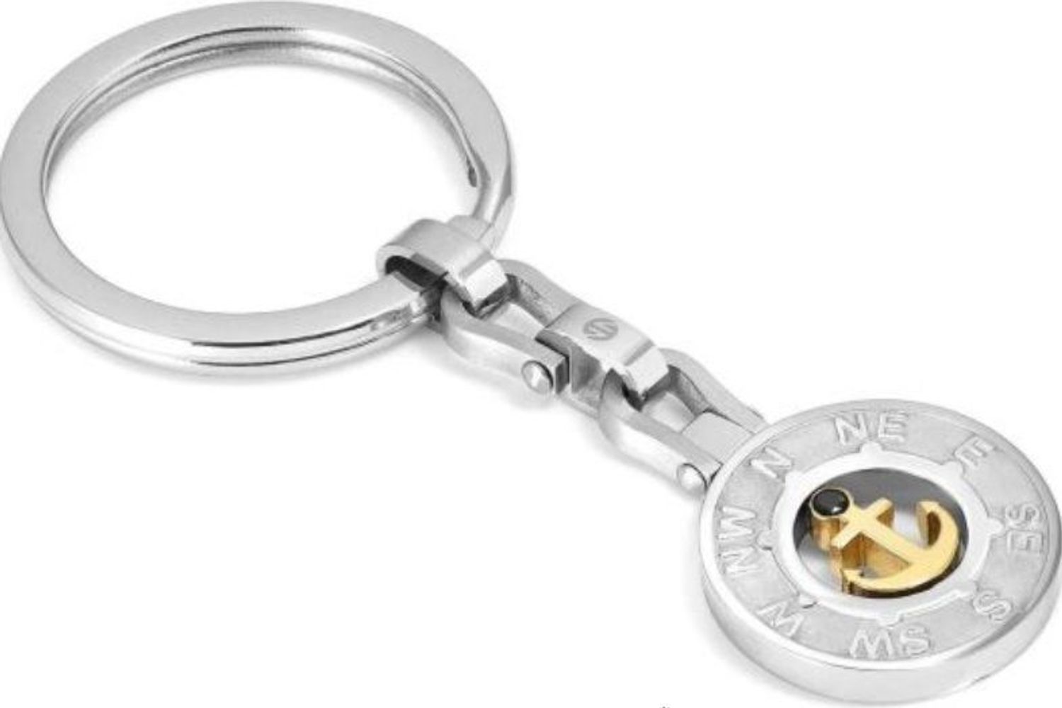 Brelok do kluczy Nomination Italy Manvision Kotwica z czarną cyrkonią 133009 012.jpg